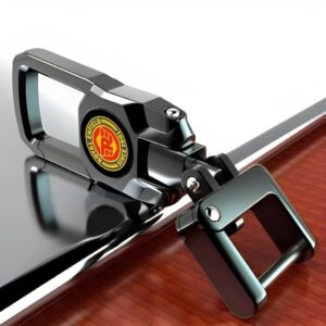 (BUY 1 GET 1 FREE) Dual Side Logo Keychain Compatible with Royal Enfield key Hunter 350 Bullet Meteor Classic