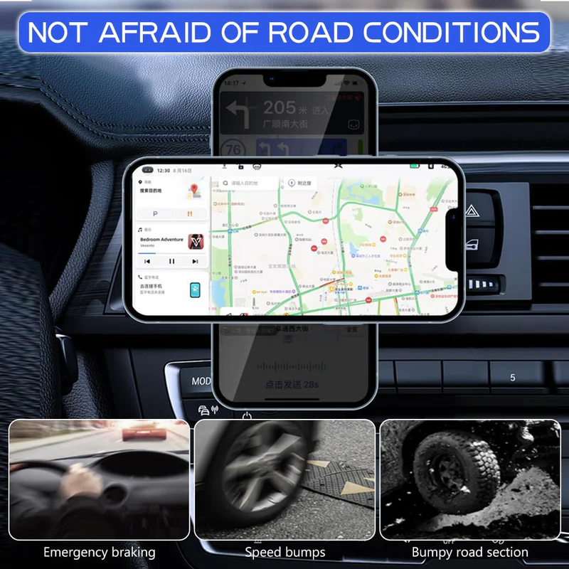 Pulse: MagSafe Car Wireless Charger with Sound-Reactive Ambient Lights & 2-in-1 Phone Mount for Hands-Free Charging - Image 3